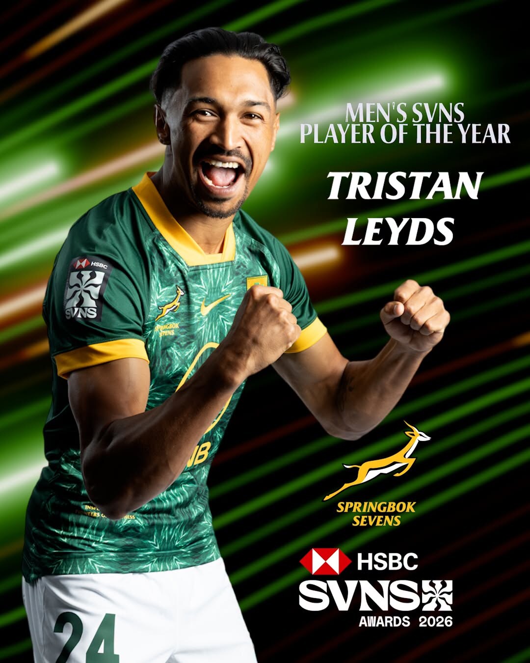 Tristan Leyds — SVNS Player of the Year, represented by At Union